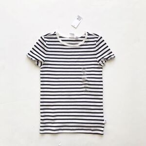 Gapkids NWT navy stripe short sleeve shirt S(6-7Y)